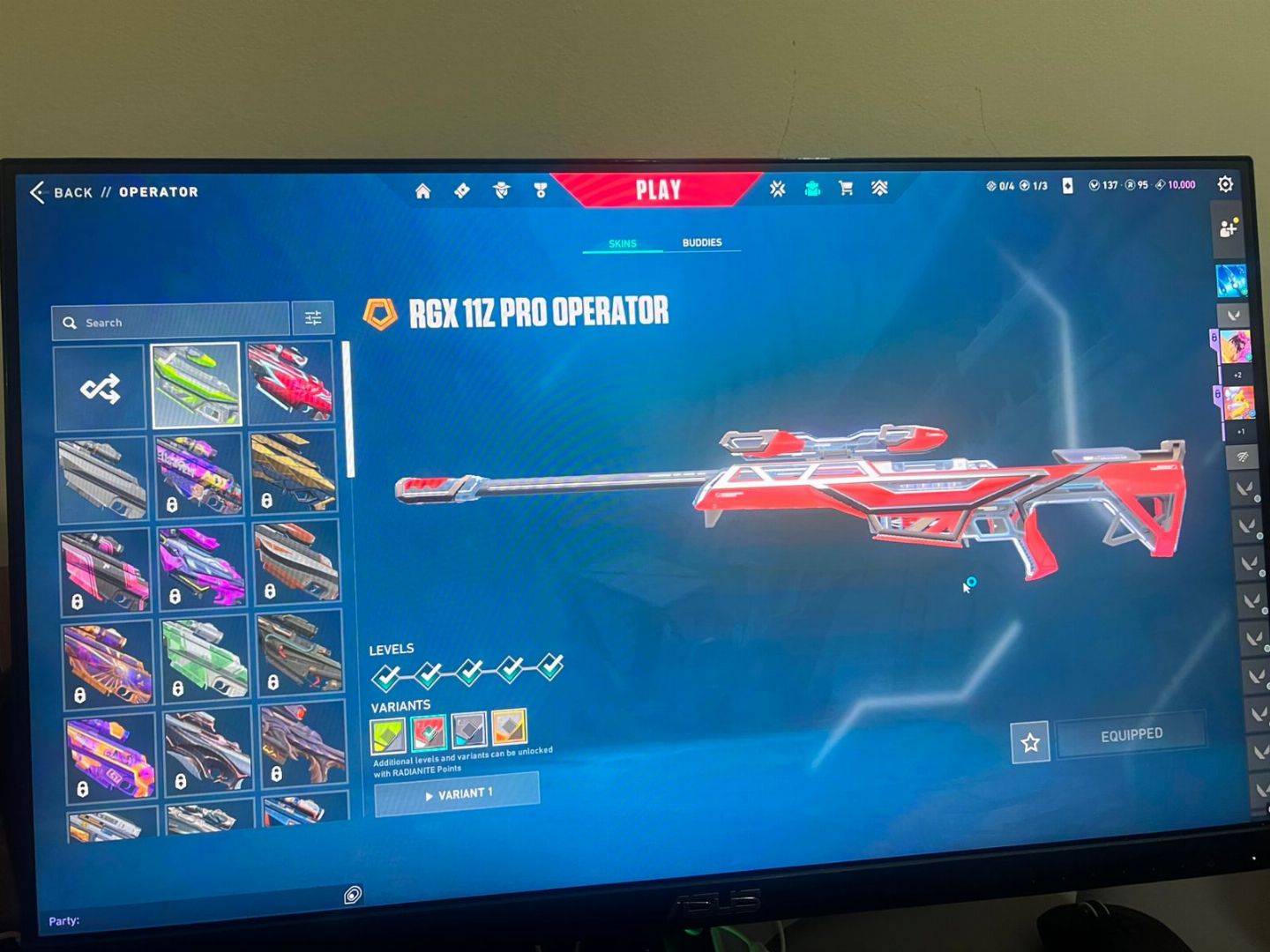 CONTA DE VALORANT ASC 1 COM MUITA SKIN