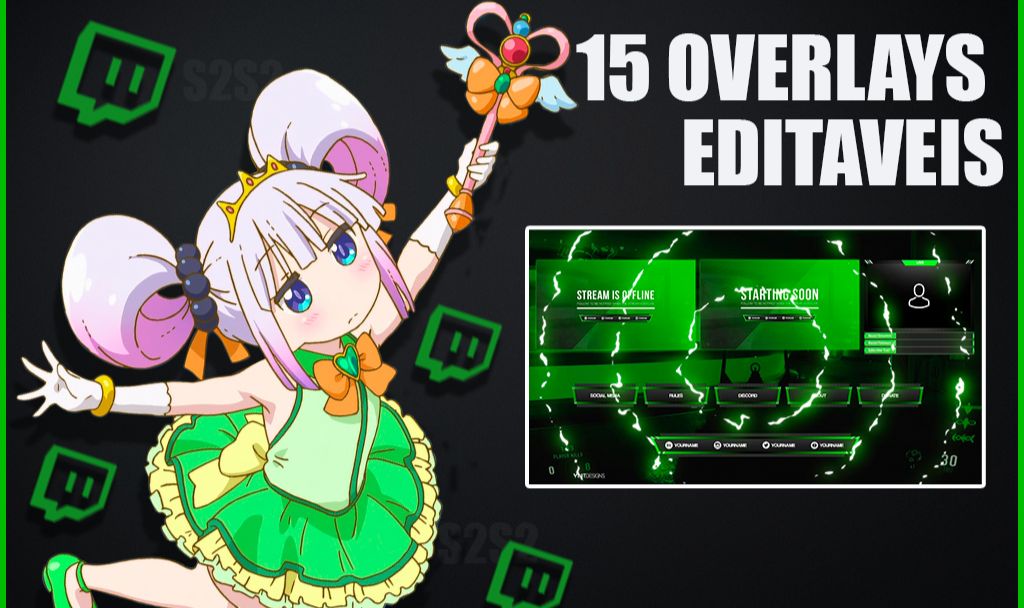 15 Overlays Editaveis Para Streamers Twitch, Youtube