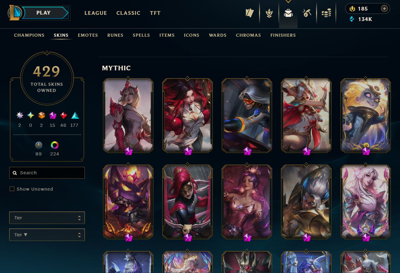 CONTA PREMIUM LOL | 429 SKINS | KAI'SA LENDA ASCENDIDA (HALL OF LEGENDS) |