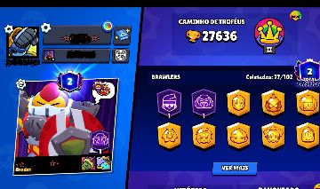 Conta Brawl Stars!! Com 28K Troféus e 4 brawlers lendários