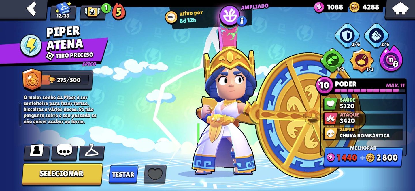 CONTA CHEIA DE SKIN NORMAL E RARA E POUCO TROFÉU BRAWL STARS 13K