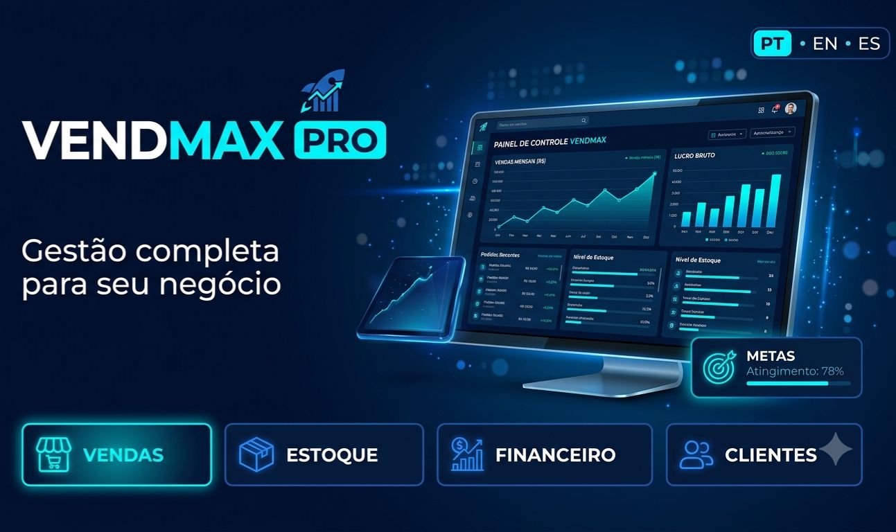 VENDMAX PRO | Gestão de Vendas, Estoque, Lucro e Finanças
