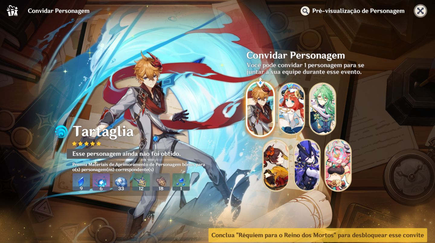 CONTA GENSHIN REROL VODY E MIZUKI+ SELETOR DE PERSONAGEM LIMITADO DISPONIVEL