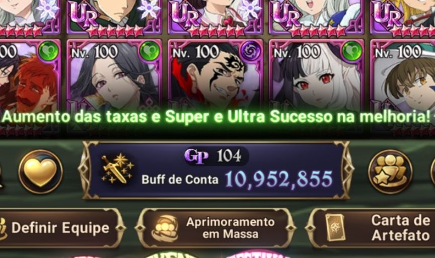 Conta de 7ds com 10 milhões end game pela metade do preço