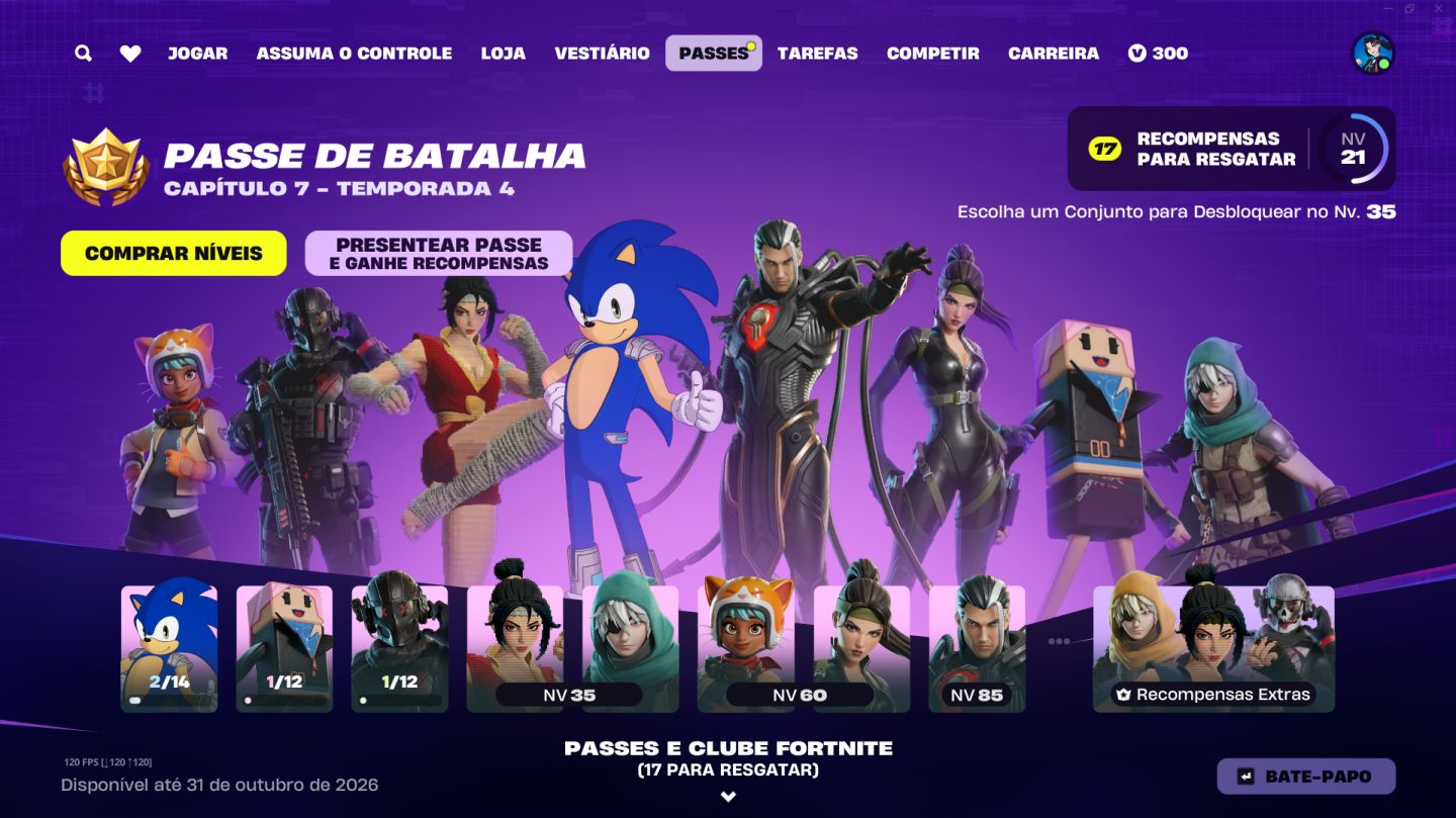CONTA FORTNITE COM PASSE DE BATALHA/CONTAS INICIANTE VERIFICADAS