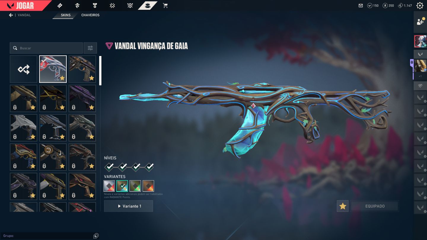 Conta Full Tryhard, Vandal Gaia, Vandal Preludio do caos, Ex imortal
