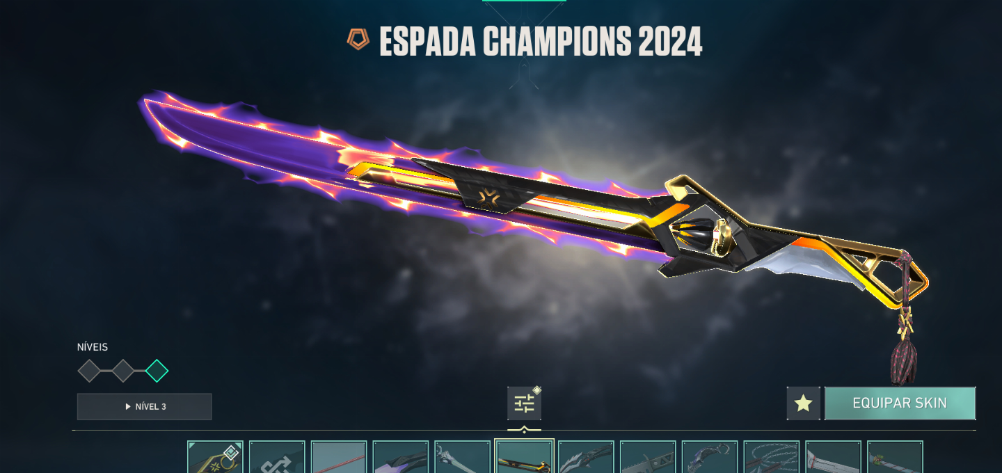 Conta VALORANT com skin em todas as aramas bundle champions 2023 e 2024 e arcane