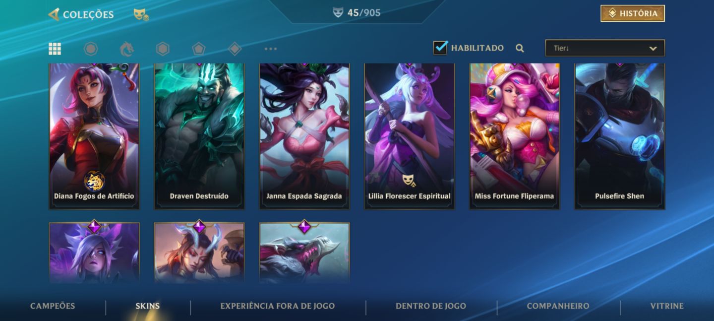 Conta de wild rift parada ex mestre ex top 50 Evelyn