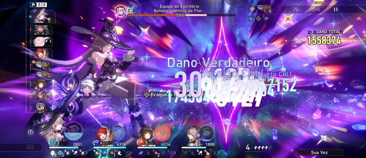 Conta Honkai Star Rail ( End Game ); Herta E2S1 + Tribbe E1S0 +Castorice E0S1 E+
