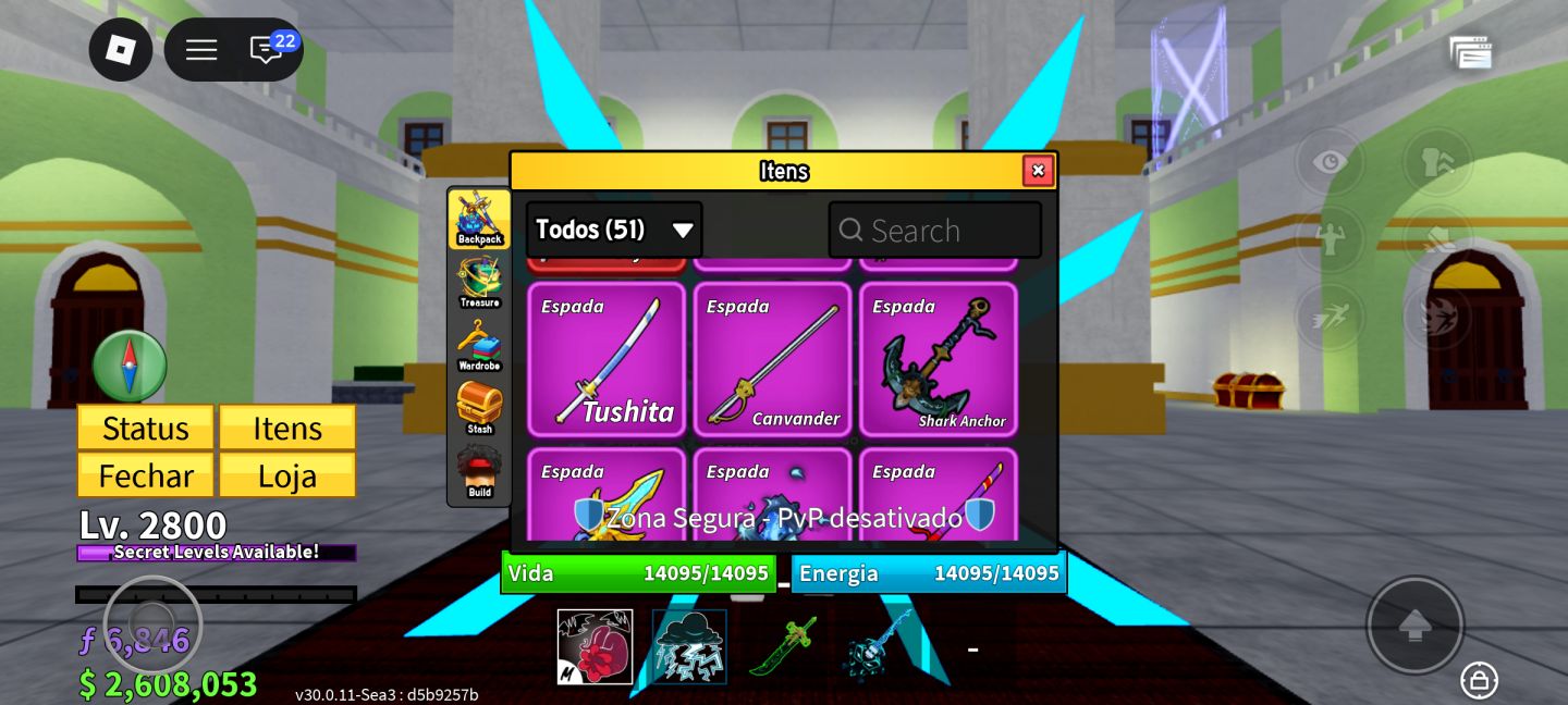 Conta de blox fruits