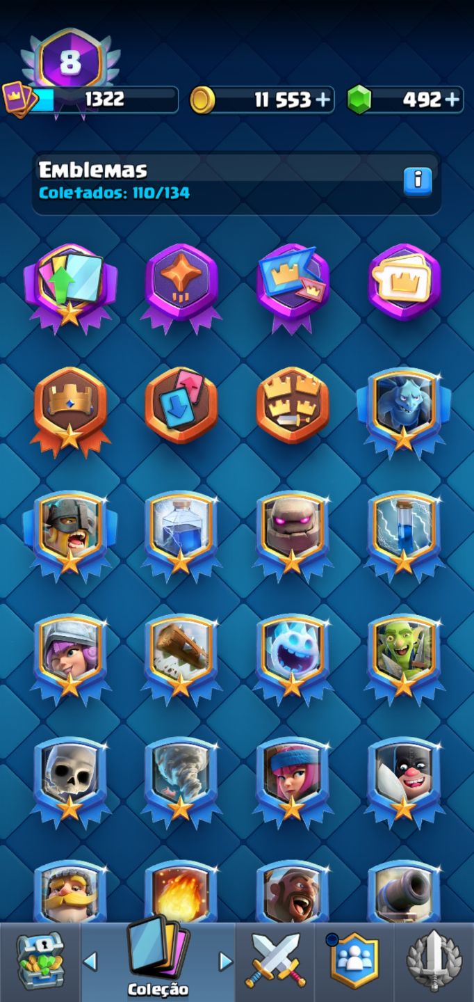 CONTA CLASH ROYALE VETERANA (8 ANOS) 8500 TROFÉUS COM EVOLUÇÕES! pra sair rapido