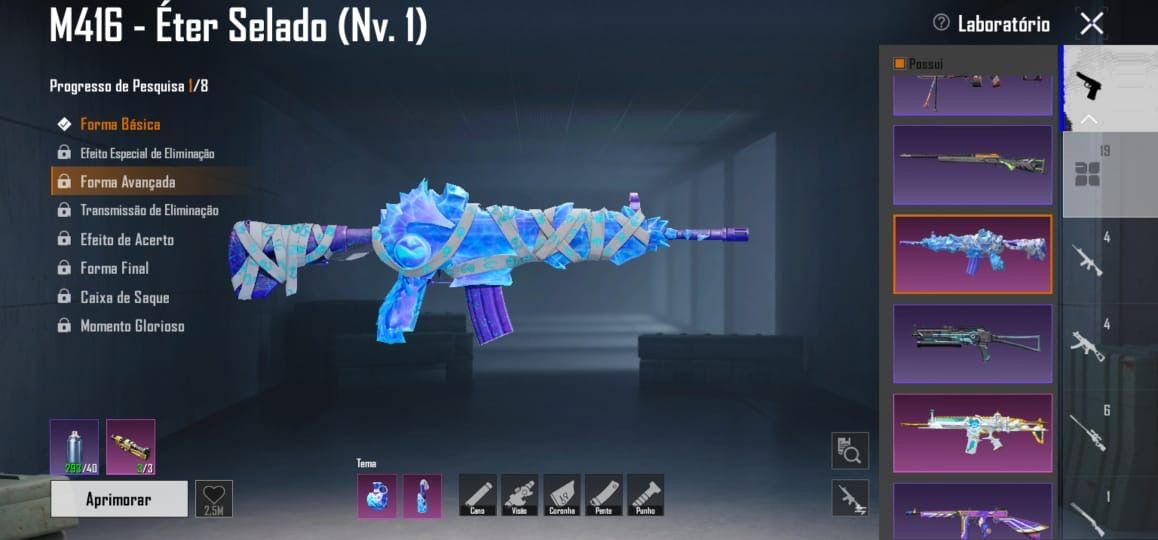 Conta pubg mobile, skin mumia black, skin naruto sabio, m416 glacial,ferrari etc
