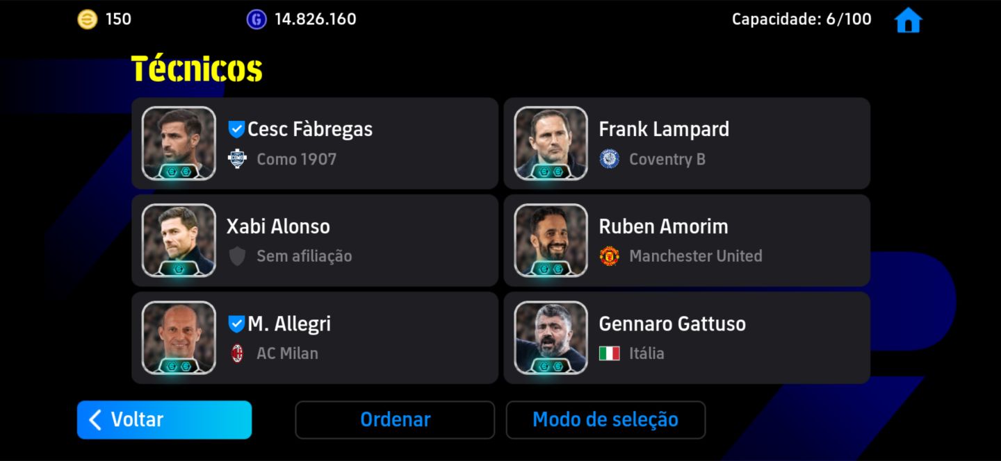 Conta braba de efootball com muitos épicos, time completo