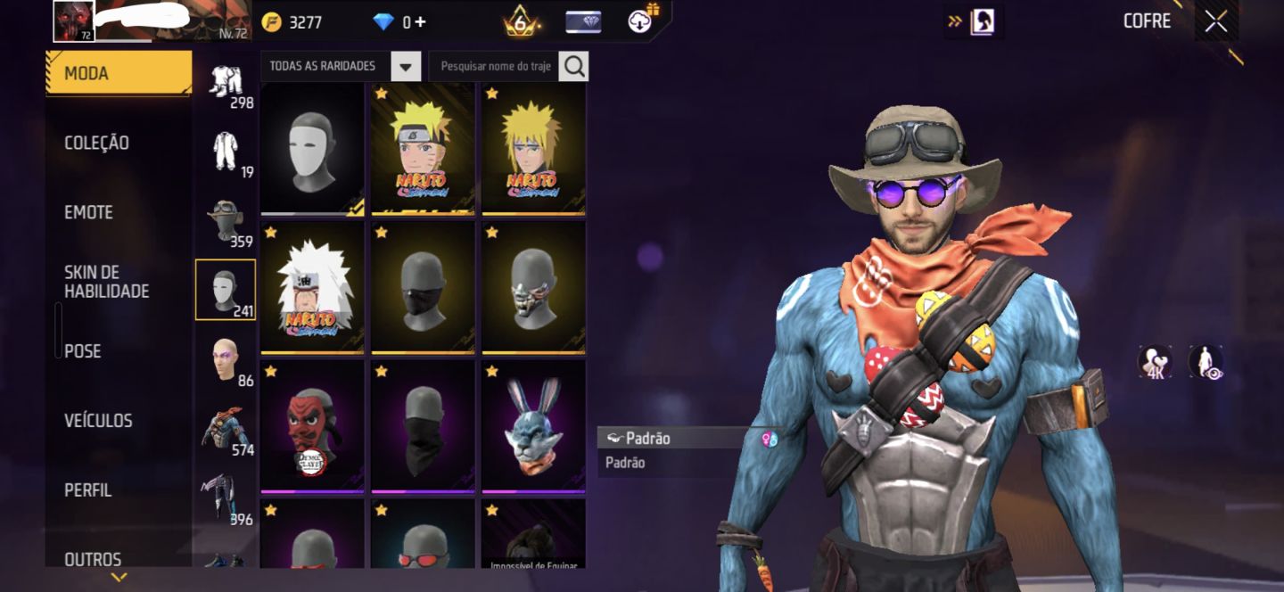 FREE FIRE PRIME 6 | 572 PEITORAIS | 396 CALÇAS | MUITO COISA RARA NA CONTA