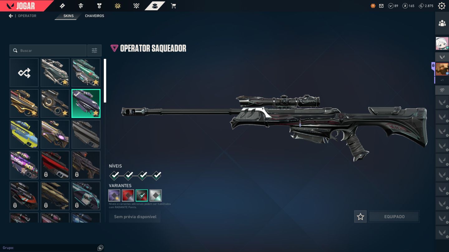 Conta de valorant com varias skin