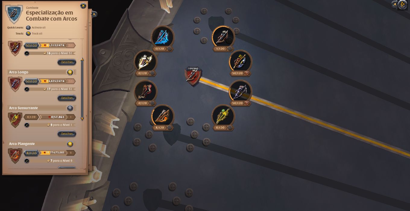 CONTA ALBION ONLINE SPEC EM ARCO E COLETA DE PELEGO T4, MINERIO T4 E FIBRA T4