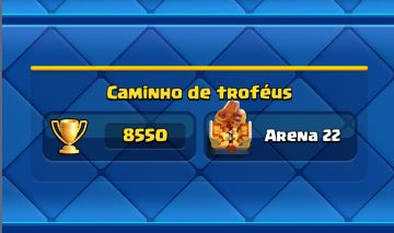 Conta Clash Royale com 8k de troféus, arena 22