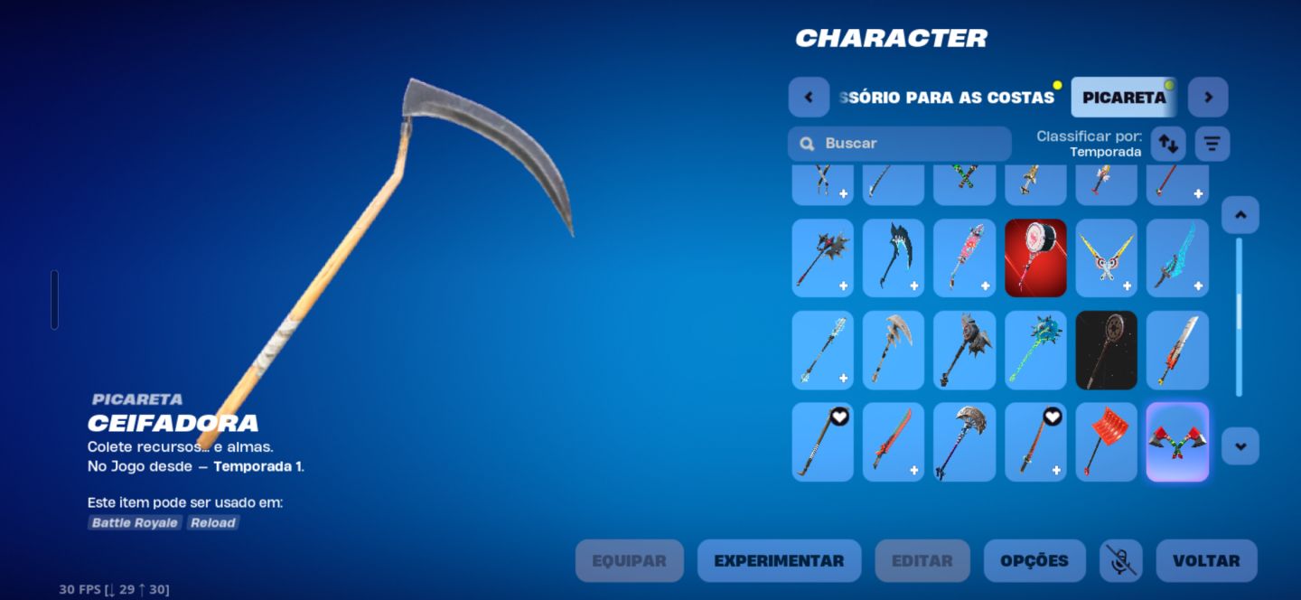 Conta og com a temporada 4,5,6,7,2 full com mais de 100 skins