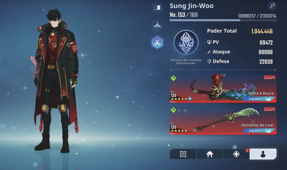 CONTA SOLO LEVELING: ARISE. LV 153, MYRO T2, POWER 4 KK E MEIO