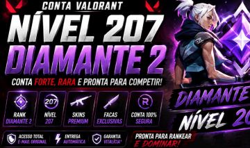 CONTA VALORANT NÍVEL 207 | DIAMANTE 2 | ACESSO TOTAL |