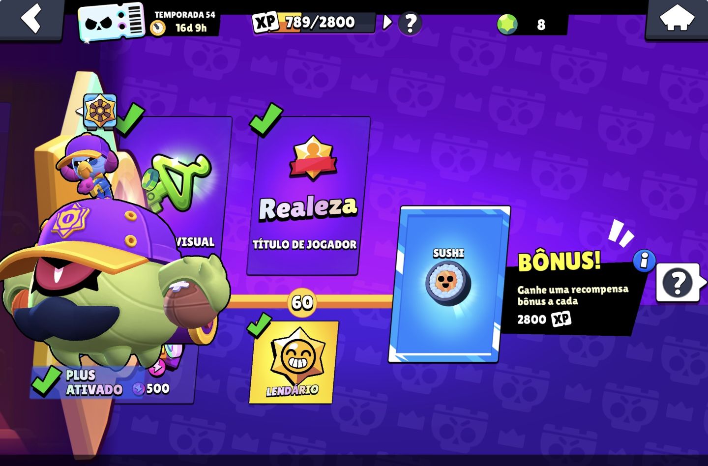 Brawl Stars Super conta equipada