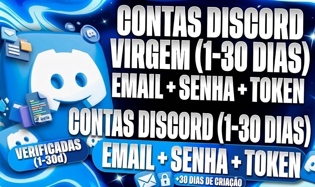 Contas Discord Virgens (1-30 Dias) | Email + Senha + Token | Preço Imbatível!