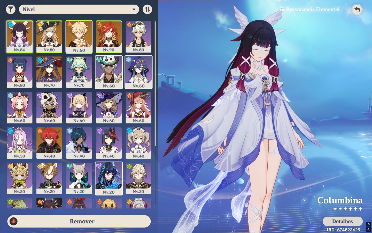 Conta Genshin com Mavuika + Columbina C1