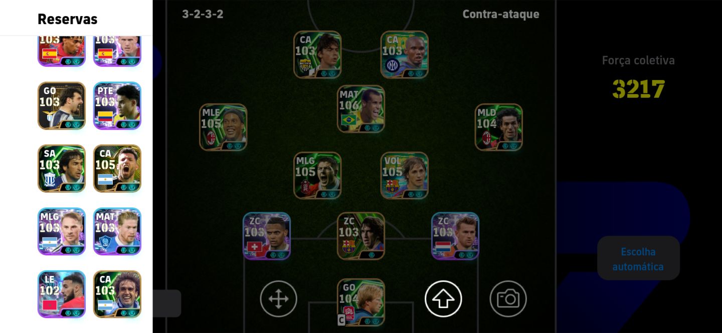 CONTA EFOOTBALL MOBILE ELENCO FORTE MUITOS EPICOS 3220 FORCA COLETIVA SEGURA FA!