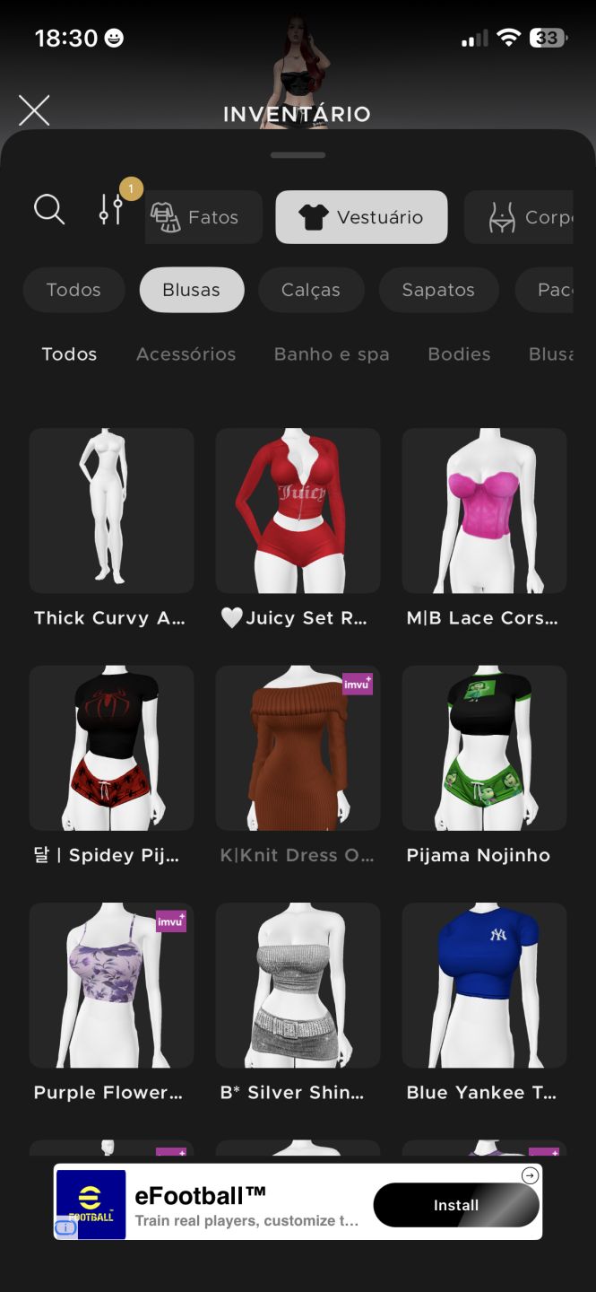 Conta de Feminina Imvu