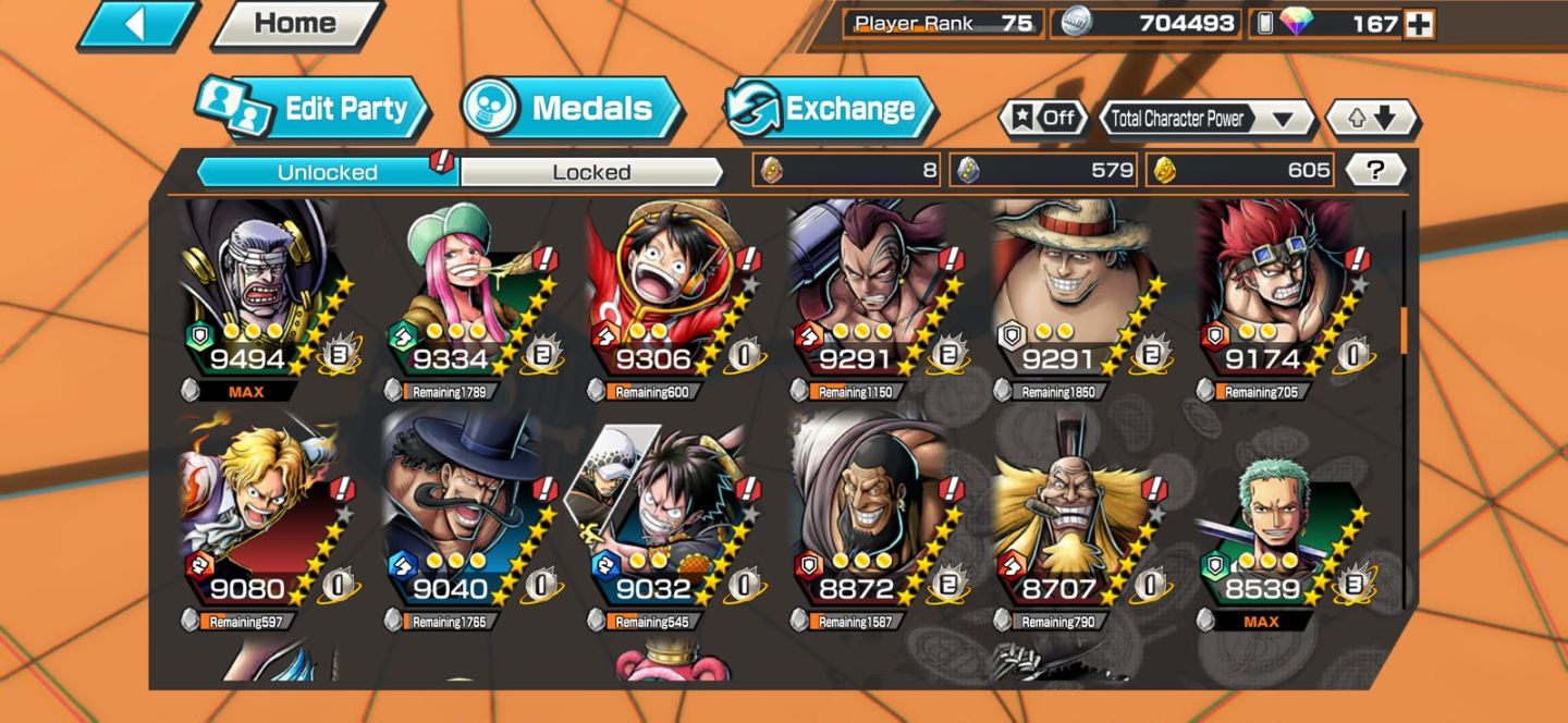 CONTA OPBR RANK 75 COM VARIOS EXS