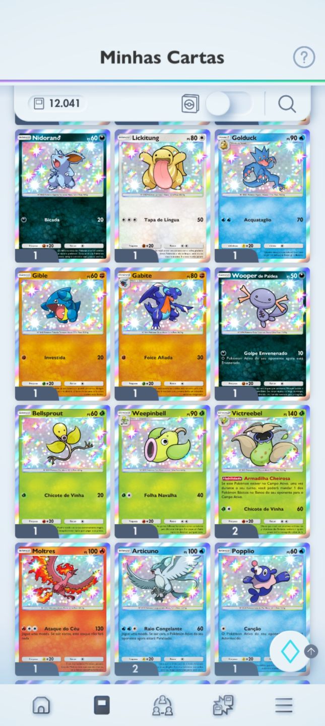 Conta Pokémon TCG Pocket NV 60 | 6 GOLDS (Charizard/Pikachu) + 30 ex Shiny!