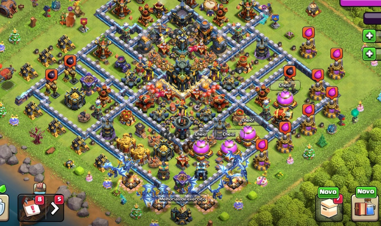 Clash of Clans CV17 | Nível 232 | 6 Construtores | 1.383 Gemas