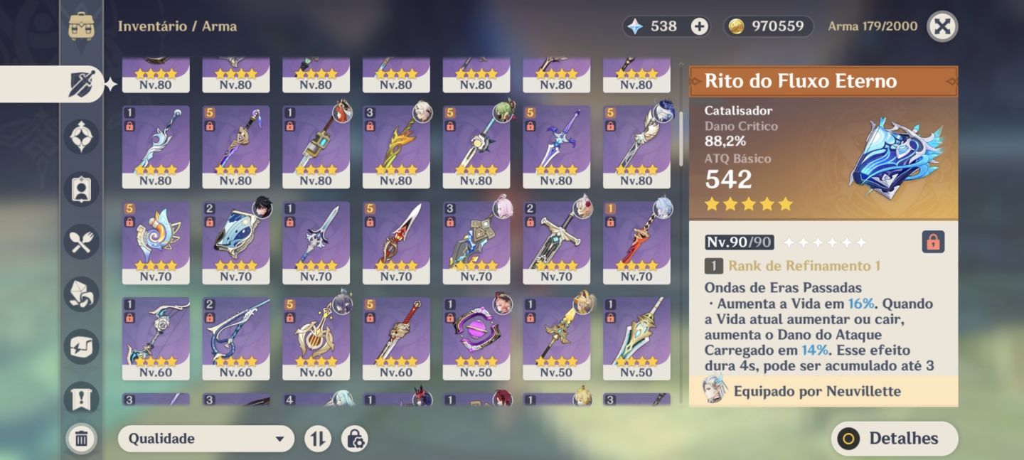 Conta level 60 Genshin Impact (servidor: Europa)