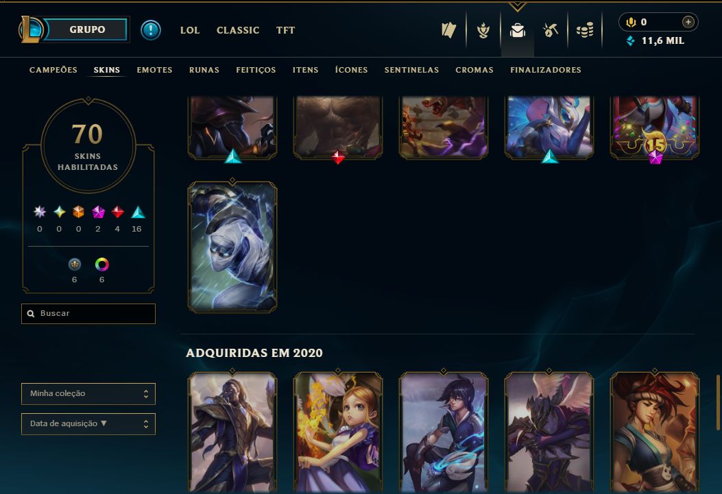 Conta lol mestre