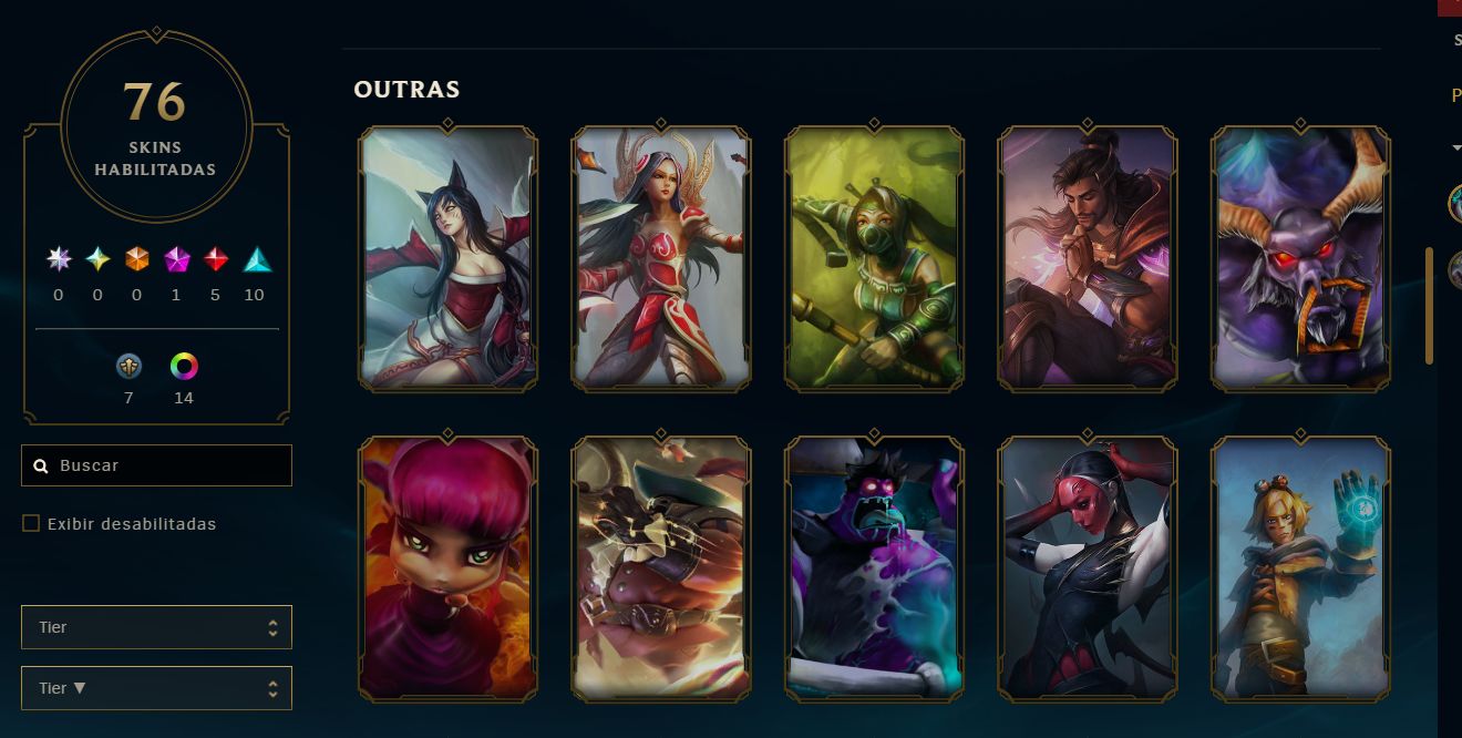 Skin Jhin cosmo negro / Diamante 32 PDL / Troca Nick / Full acesso