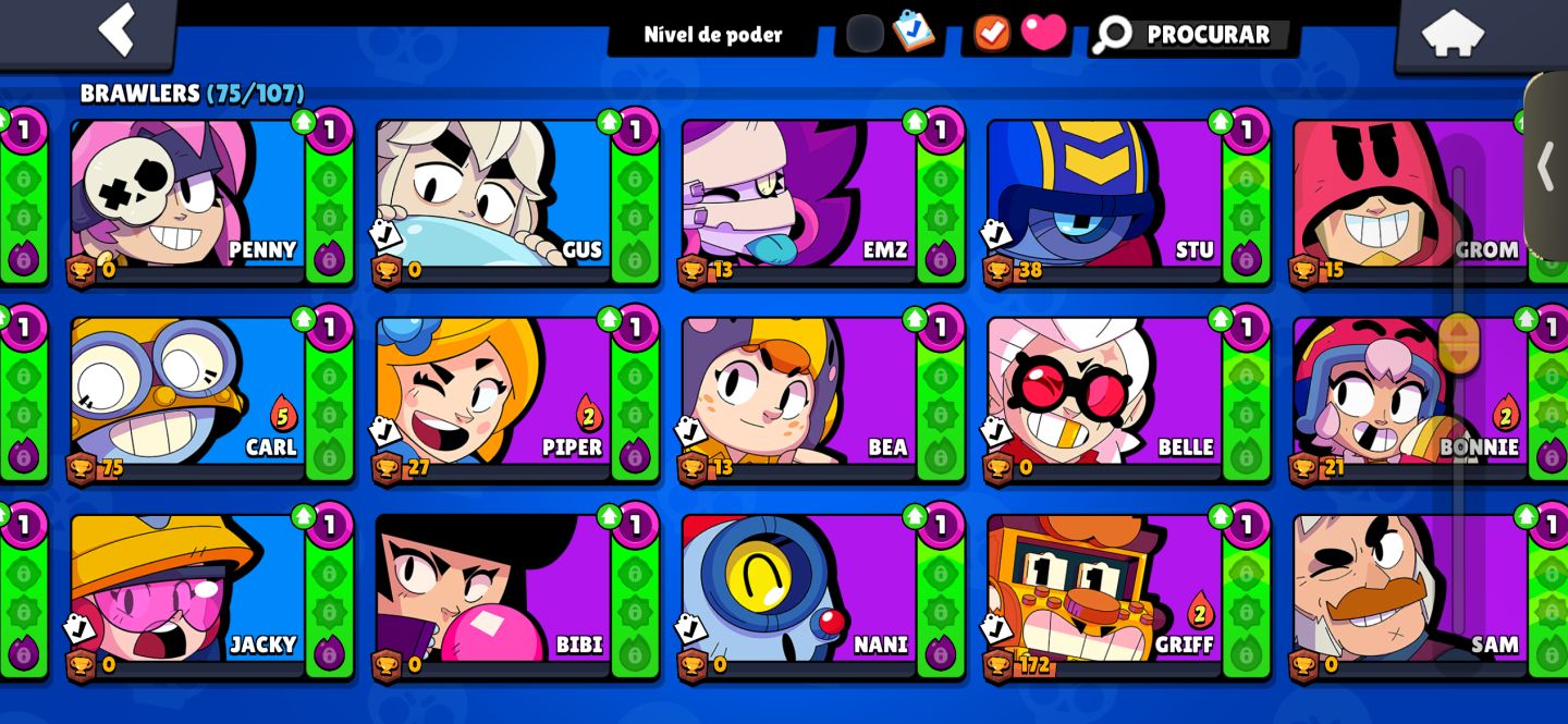 BRAWLL STARS upada! skins e prestígios ) Lendário