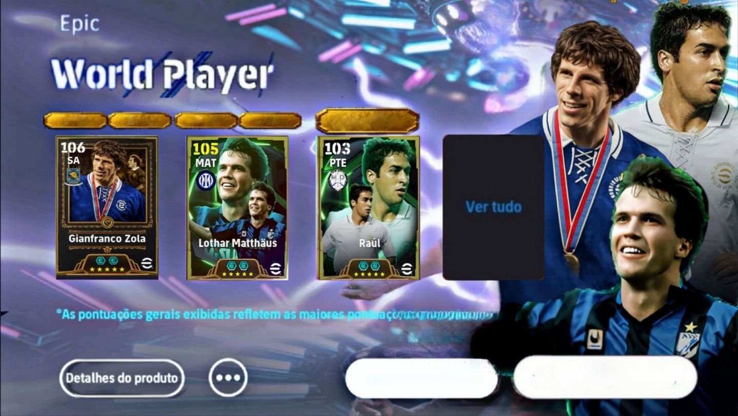CONTA EFOOTBALL COM TEVEZ 30 ANOS, MATTHAUS,PATO , RAUL, ZOLA,MARCELO, CANAVARO