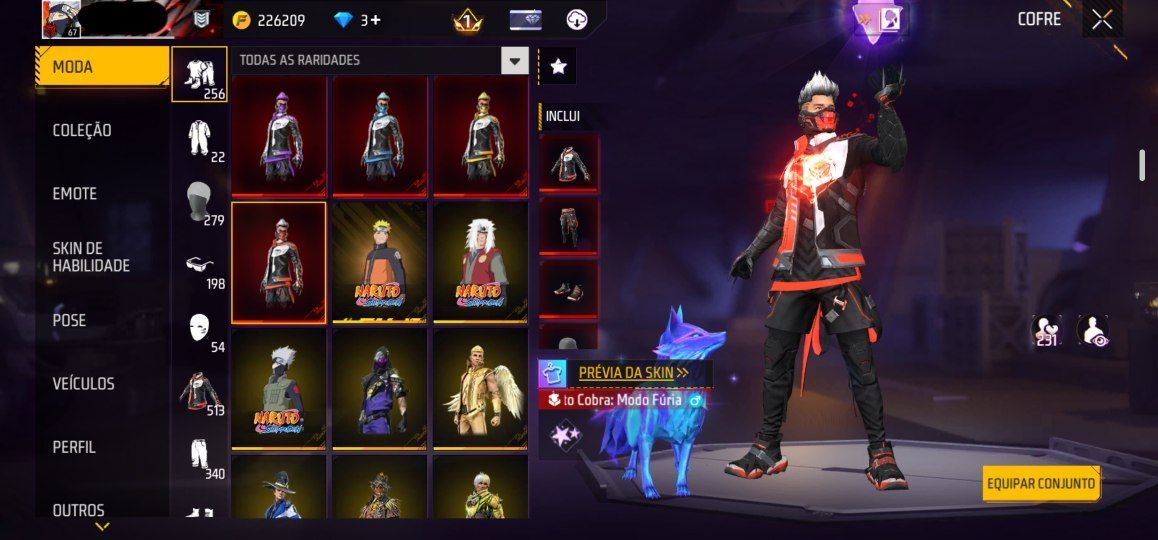 Conta prime 6 Gemada mais de 500 peitorais 6 armas evo e + de 25 passes parceria