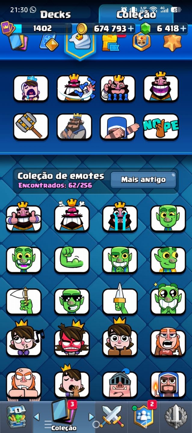 Combo 2 contas Brawl stars e clash royale