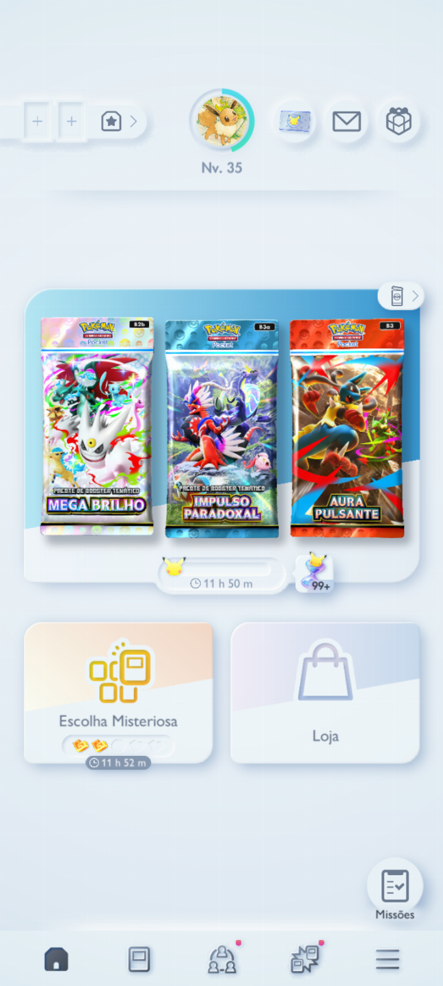 Conta Pokémon TCG - NV 35 com quase 3k cartas, Doce Raro Dourado e muito mais!