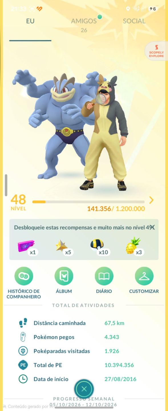 Conta Nível 48 com Yveltal 100%