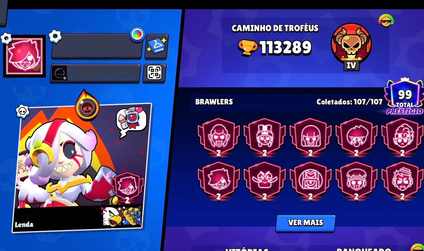 Conta Braw 113K | 473 Skins - 91 Personagens no Poder 11 e Fama Meteorica Tres