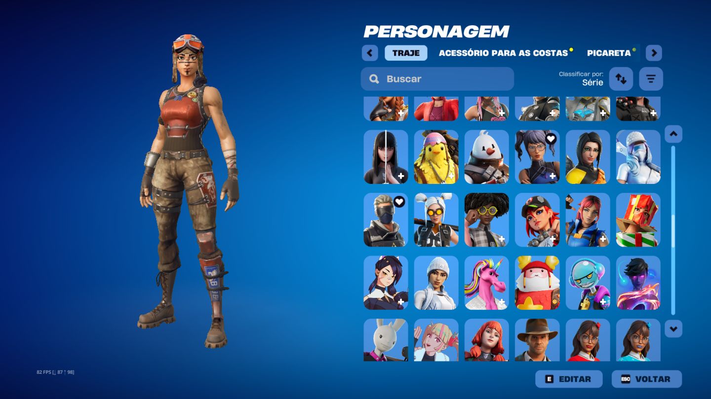CONTA DE FORTNITE ANTIGA COM RENEGADE RAIDER