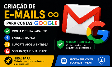 Criação de E-mails Google