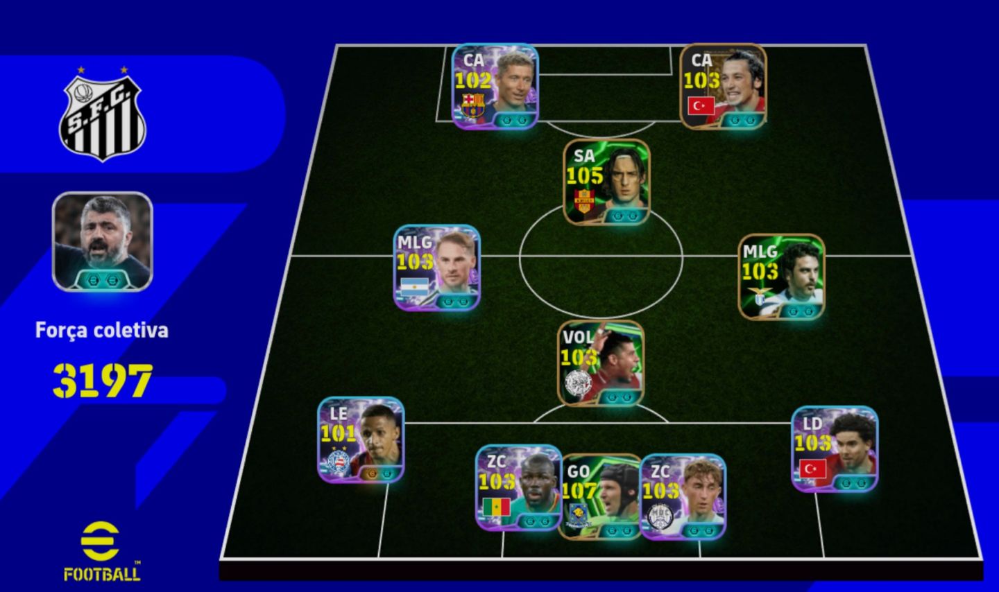 Conta Efootball 3197 com Varios Jogadores Top Conta Perfeita Pra Começar