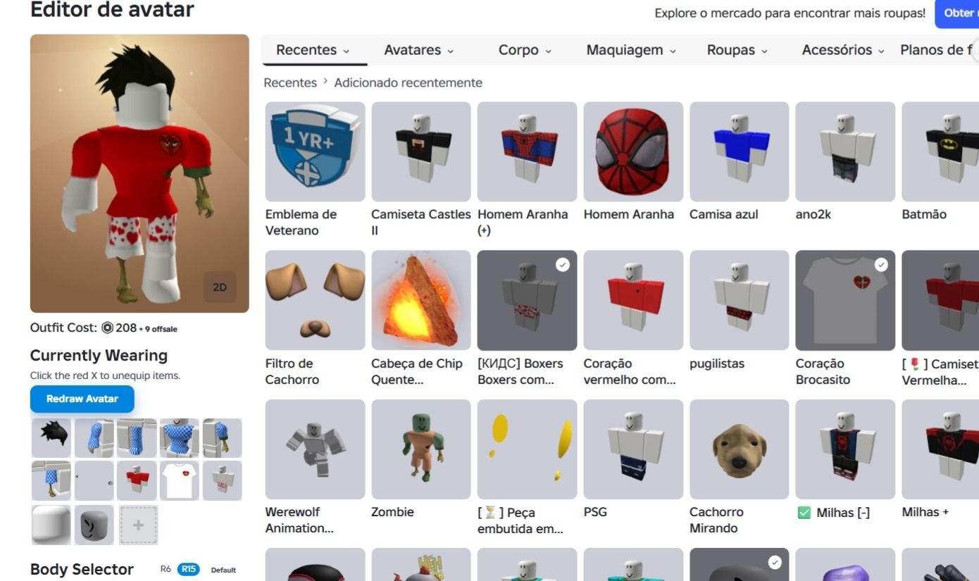 Conta Roblox com robux gastos