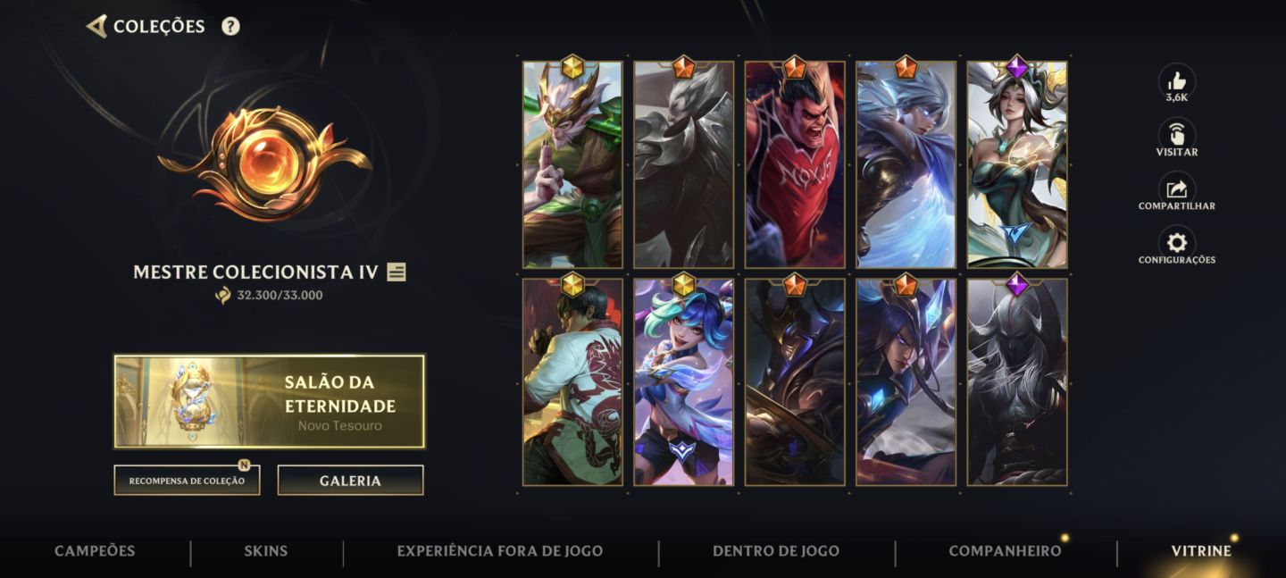 Conta wild rift skin extremamente rara