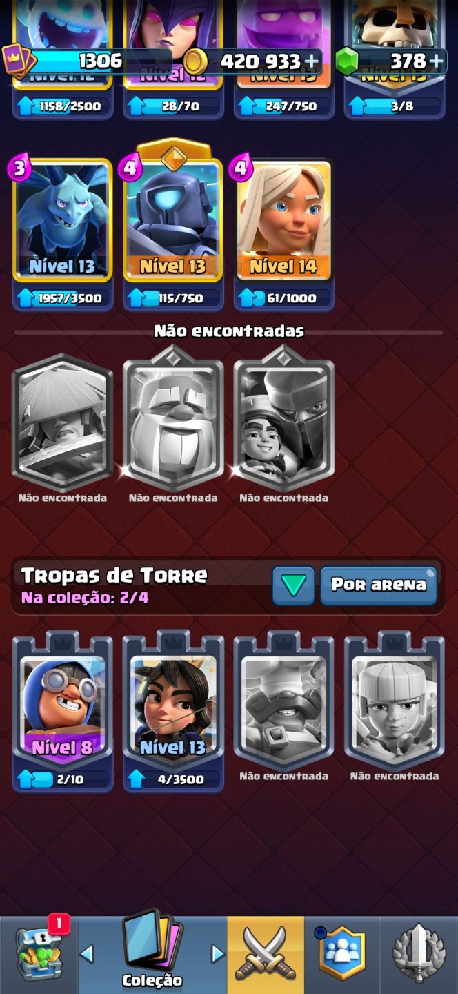 CONTA DE CLASH ROYALE ARENA 19