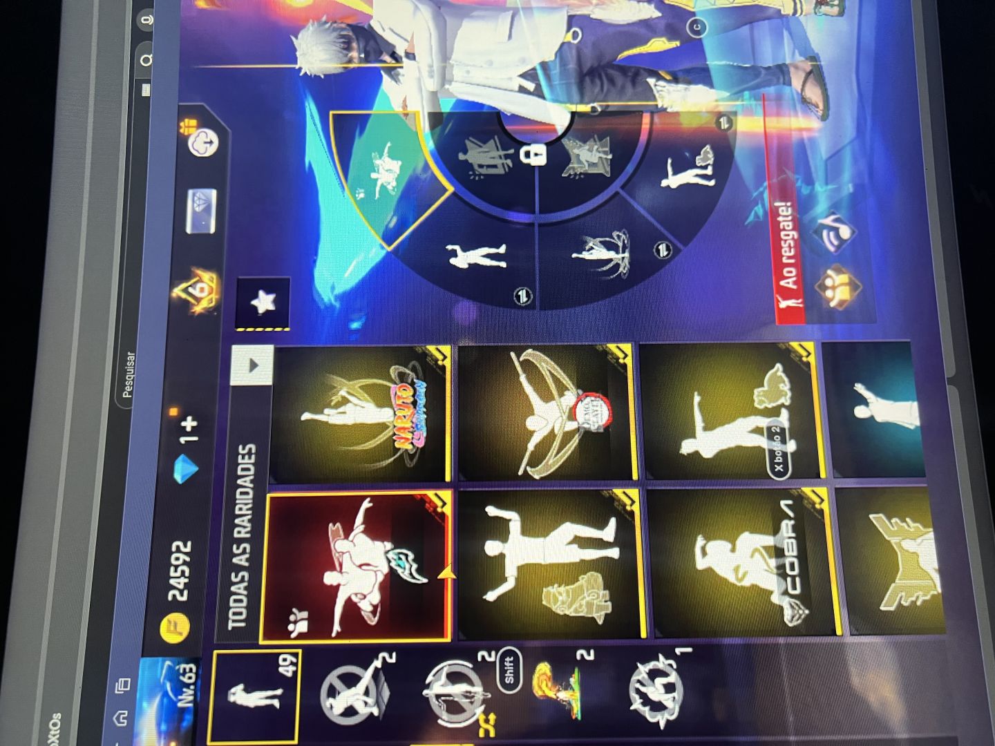 Conta de Free Fire level 63 barata pra logo