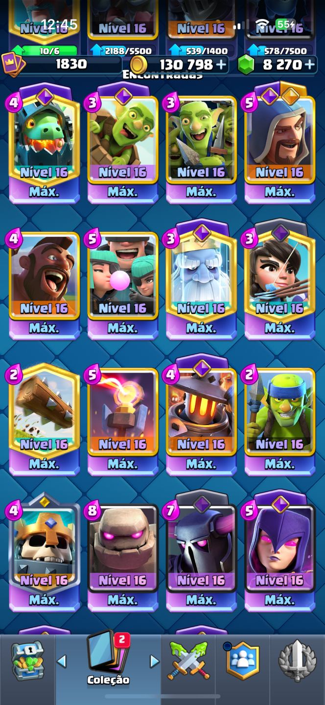 Conta com 25 level 16 e 8k de gemas